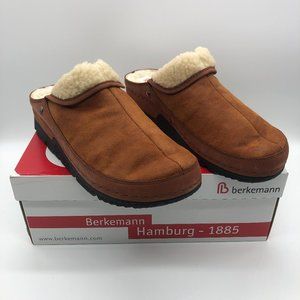 Berkemann Women's Remonda Open Back Slippers, Brown Whisky